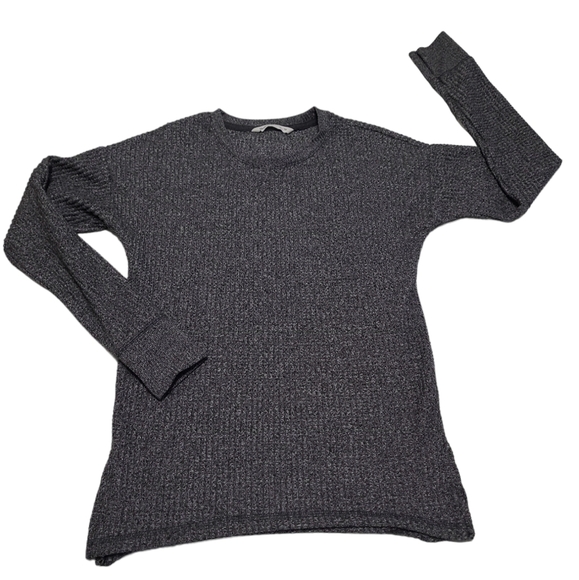 2 FOR💲1️⃣ Bluenotes Grey Waffle Knit Long-sleeved Lightweight Sweater Size XS - Picture 5 of 8